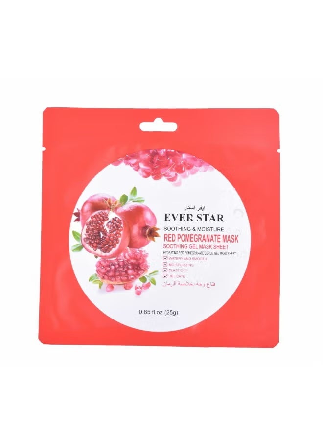 Ever star 10 Pieces Pomegranate Face Mask - Image 2